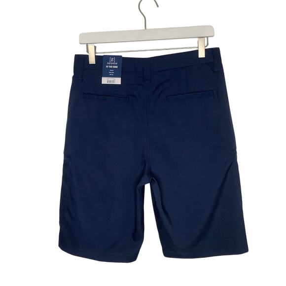 G George Navy Tan At The Knee Stretch UPF 30 Shorts Bundle Mens 30 NWT - Picture 3 of 14
